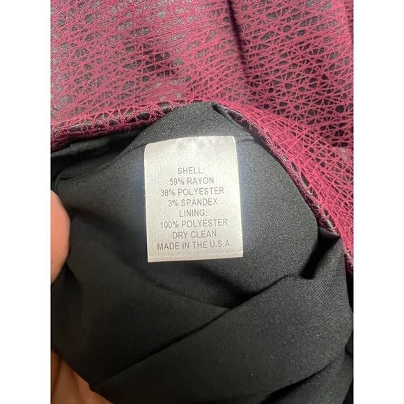 Nora Gardner Red Black Cap Sleeve Sheath Dress Sz. 4 - Picture 4 of 4